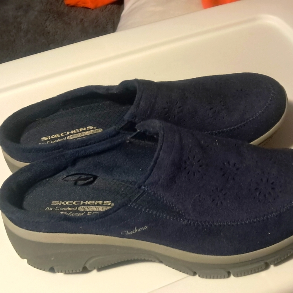 Skechers Navy Slip-On Shoes